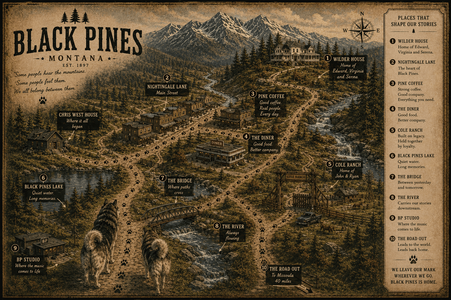 A Map of Black Pines